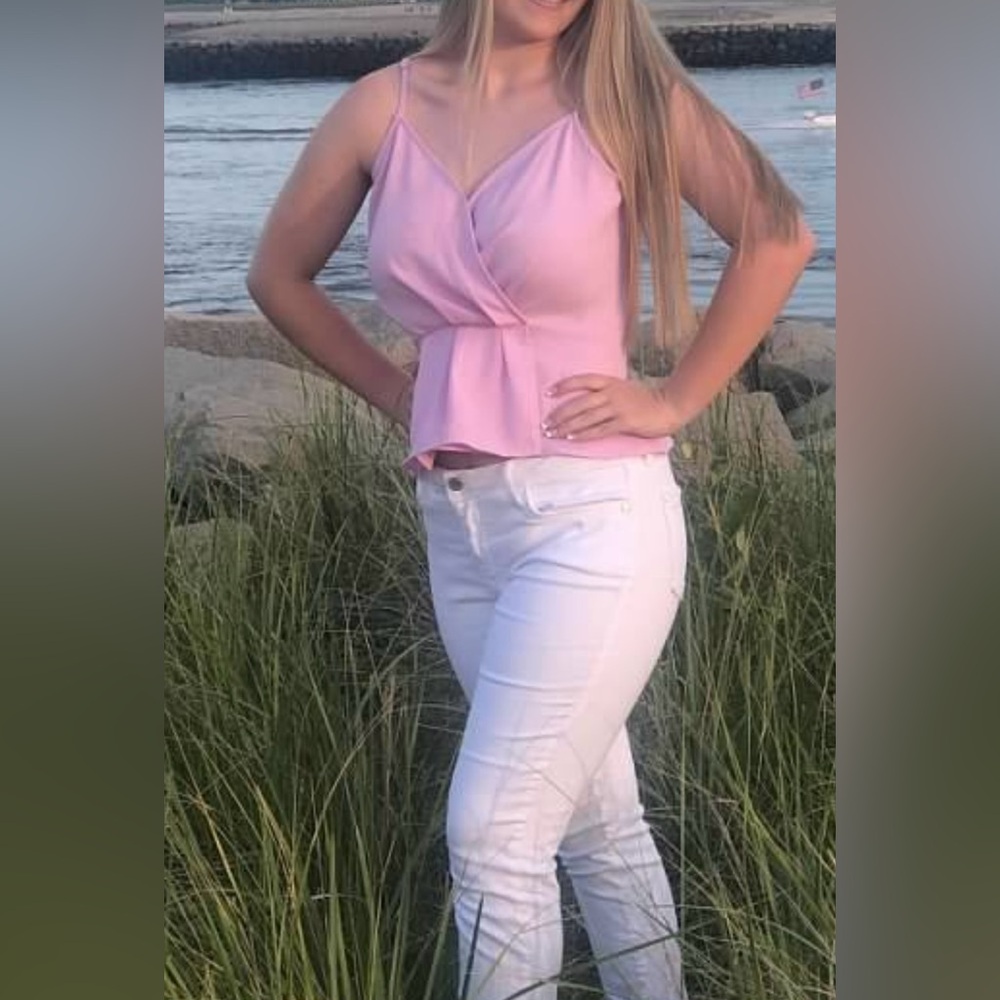Lilac cami blouse with adjustable straps